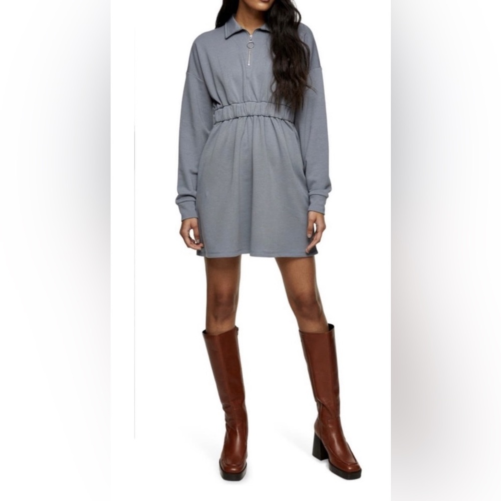 New with tags, the dress for sale is grey Comfy, cozy,  dress by Topshop